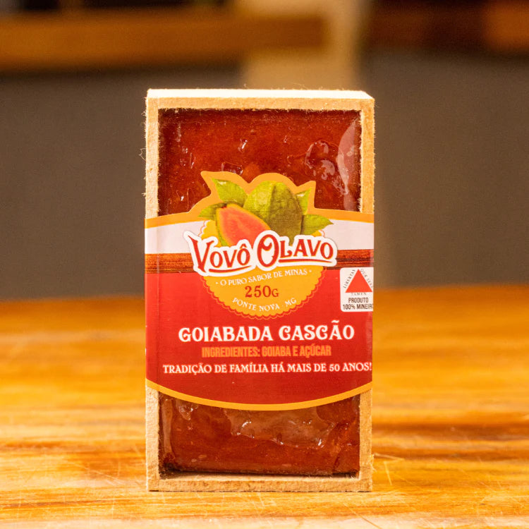 Goiabada Cascão Vovo Olavo Barra 250 Gr Cx Madeira