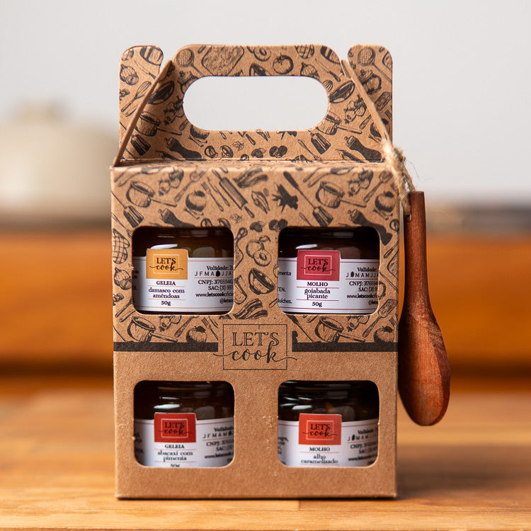 Lets Cook - Kit Geleinhas 4 Sabores 50Ml